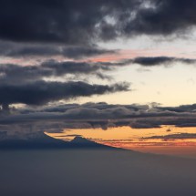 Kilimanjaro seen from the ascent to Mount Meru